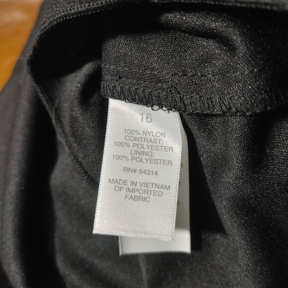 Bisou Bisou Michele Bohbot Black Sleeveless Sequin Lace Evening Dress Size 16 - Picture 10 of 10